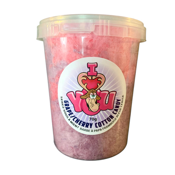 NEW VALENTINE'S COTTON CANDY I LOVE YOU 70G 1L PAIL