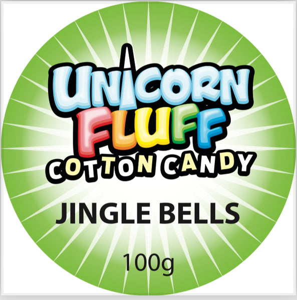 CHRISTMAS UNICORN FLUFF JINGLE BELLS SET OF 6